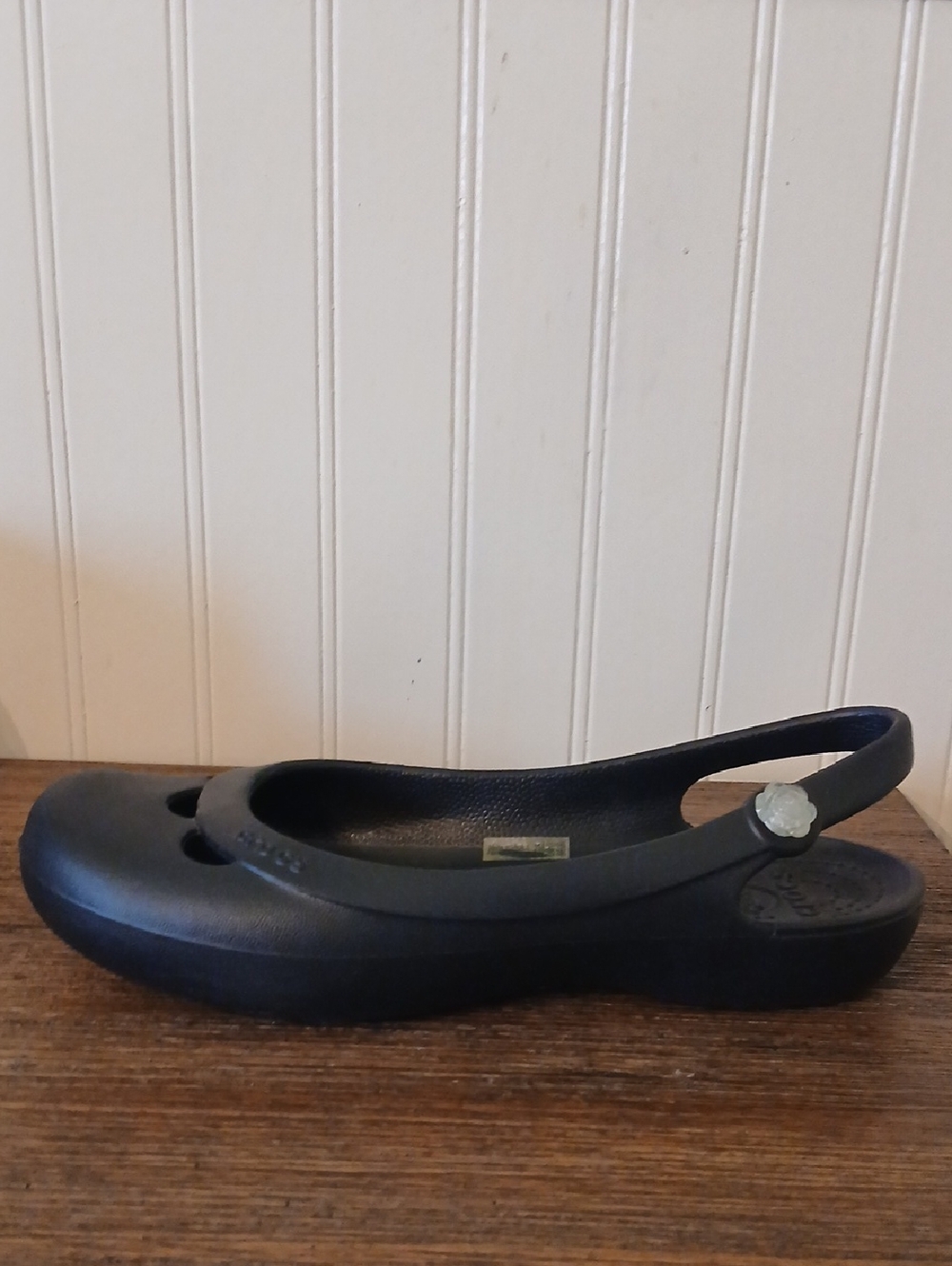 Crocs  Slingback Ballet Flats Black Size 8 Womens Slip On Ballett Shoes